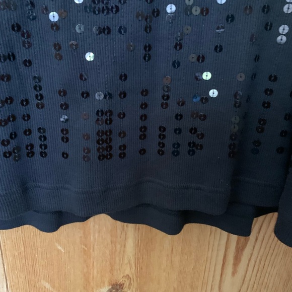 Worn once Apostrophe Woman Black Sequin ribbed Tank Top Size 22-24 - Picture 4 of 8